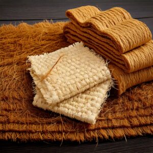 Différent matière faite a partir de polyamide, de polypropylène et fibre de coco