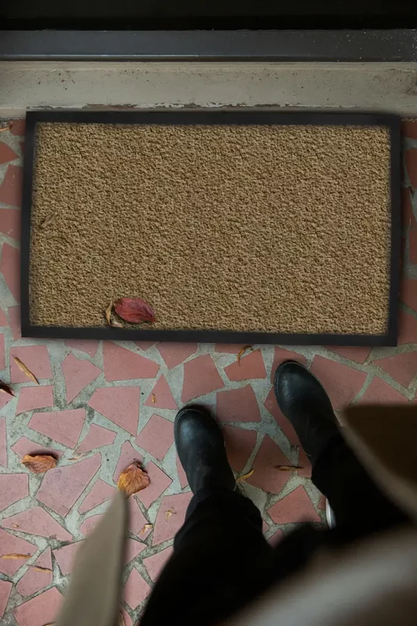 Tapis d'entrée marron clair