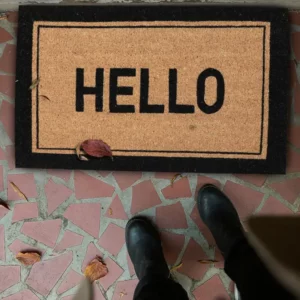 Paillasson - Hello encadré - 40x60cm