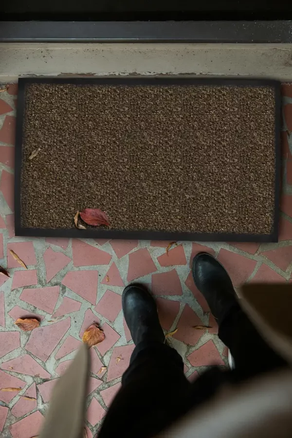 Tapis d'entrée marron clair