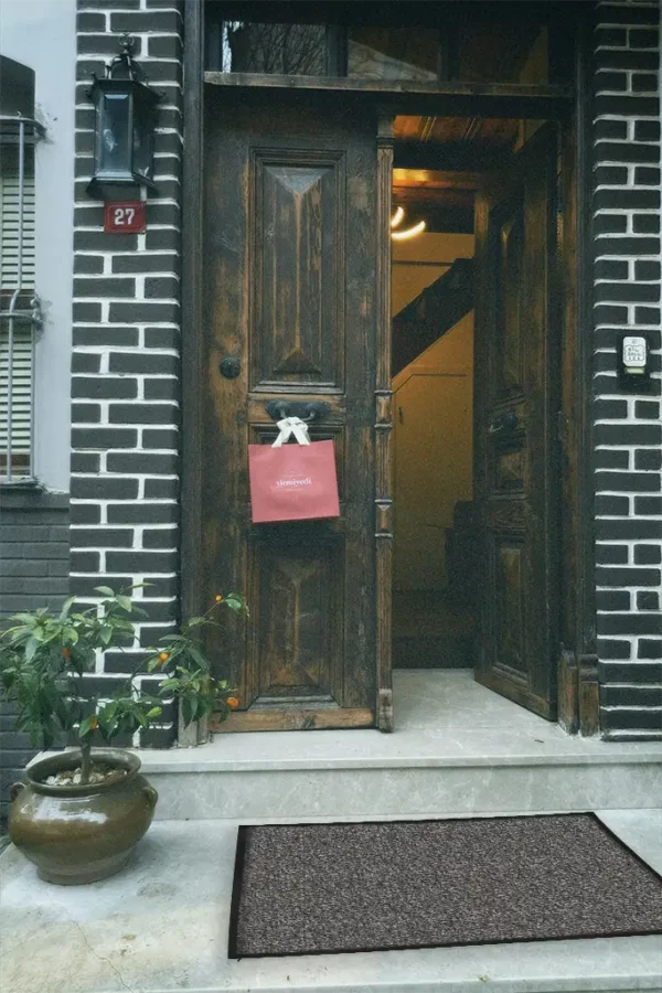 Tapis d'entrée gris clair