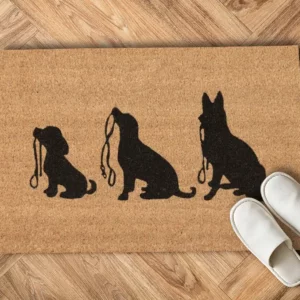 Paillasson - Chien en laisse - 40x60cm