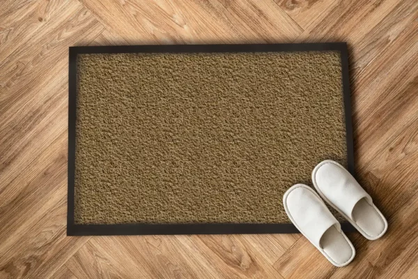 Tapis d'entrée marron clair