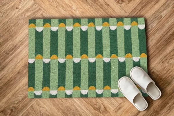 Paillasson - graphique vert - 40x60cm