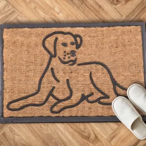 Paillasson latex - motif chien - 40x60cm