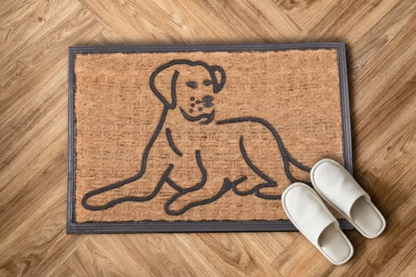 Tapis d'entré motif chien