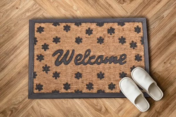 Tapis d'entré motif welcome