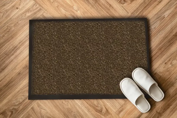 Tapis d'entrée marron clair