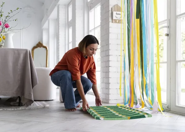 Paillasson - graphique vert - 40x60cm – Image 4
