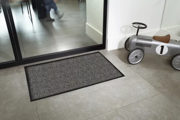 Tapis d'entrée gris clair