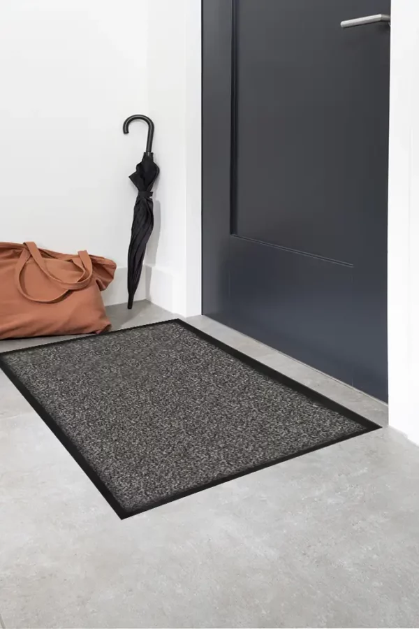 Tapis d'entrée gris clair
