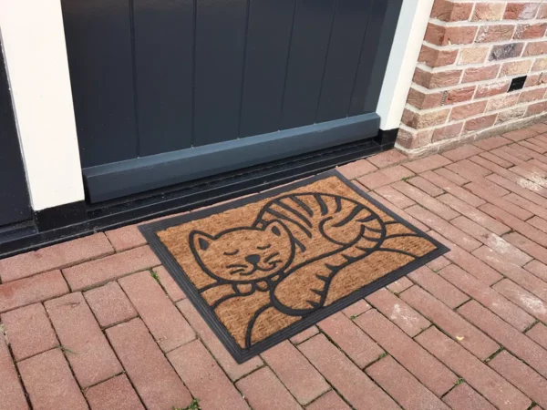 Tapis d'entré motif chat