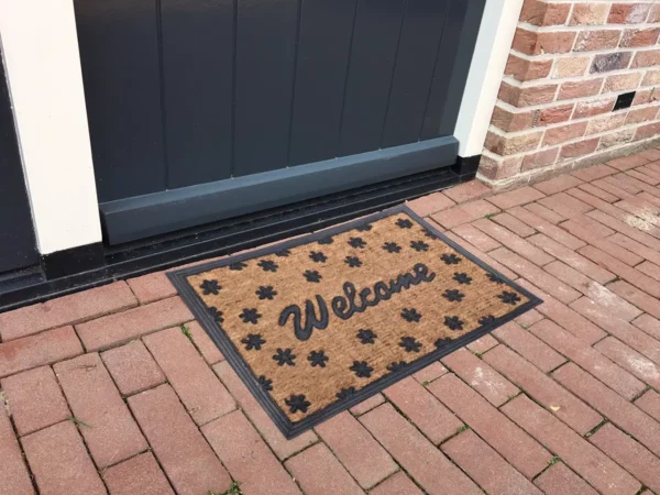 Tapis d'entré motif welcome