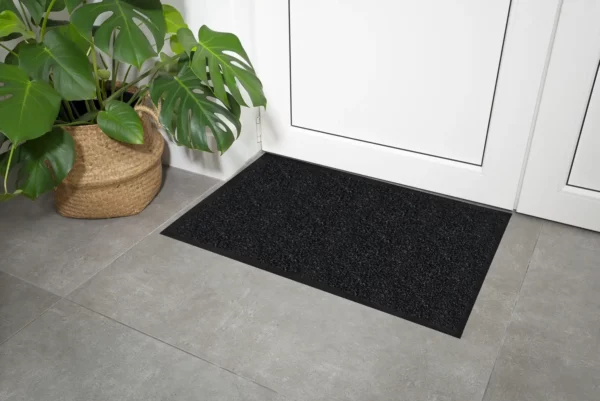 Tapis d'entrée gris foncé