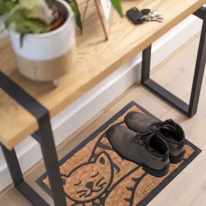 Paillasson latex - motif chat - 40x60cm