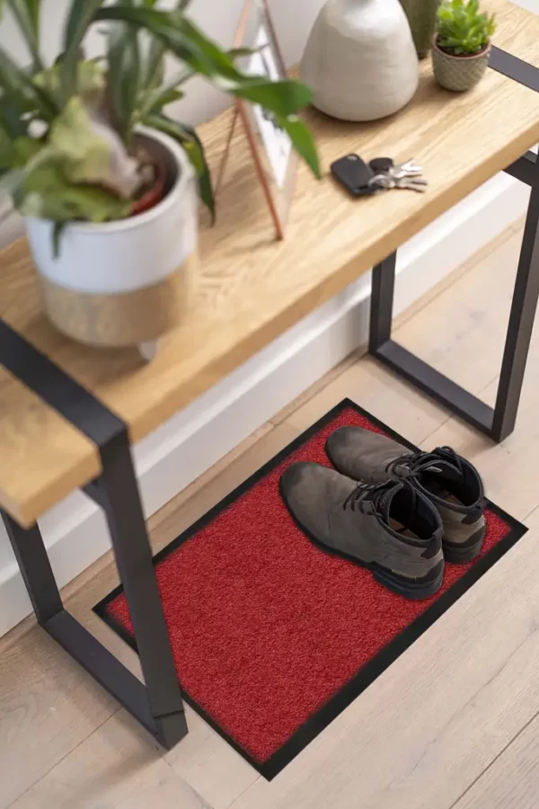 Tapis d'entrée rouge