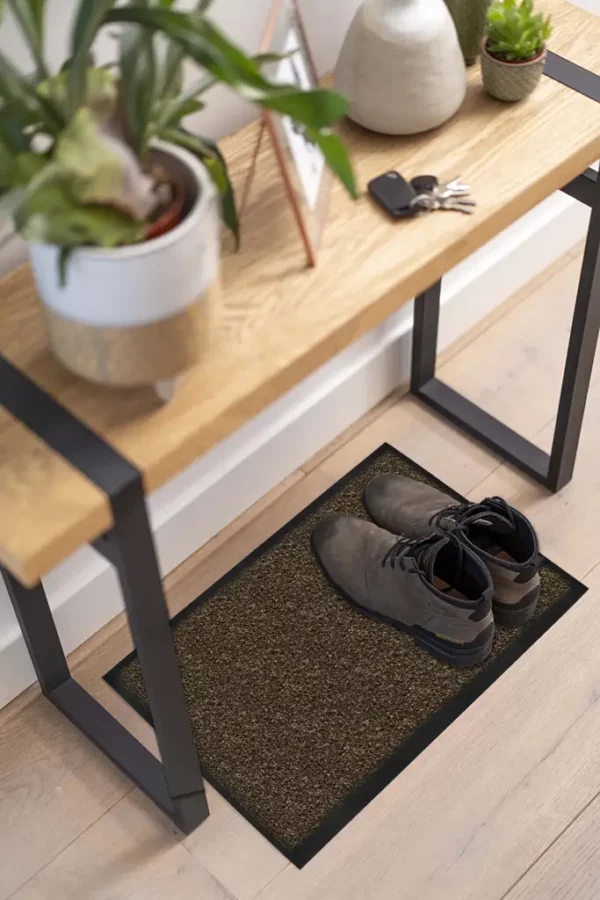 Tapis d'entrée marron clair